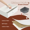 thumbnail image 6 of EnHomee 55" Wide White Dressers for Bedroom Dresser with Mirror & LED Lights & Charging Station & 10 Fabric Drawers Dressers & Chests of Drawers, 6 of 9