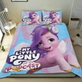 thumbnail image 1 of Mi Pequeño Poni Conjunto de sábanas temático, trío de piezas, cómodo y amigable con la piel, diseño único, regalo de decoración para el hogar para familiares, amigos y fans,135cm *200cm, 1 of 6