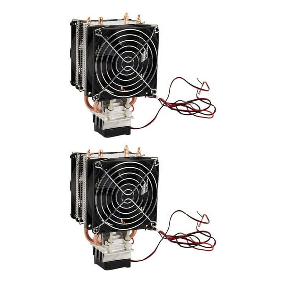 2X 12V 6A Thermoelectric Peltier Semiconductor Cooler Refrigeration Cooling System Kit Cooler Fan for Air Cooling