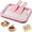 Pink*1, variant on At-Home Rolled Ice Cream Maker Kit, Instant Freeze Plate with 2 Scrapers, DIY Homemade Ice Cream tray, Yogurt, Sorbet, Fun Family Activity for Kids, Food-Grade Stainless Steel(White)