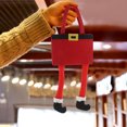 thumbnail image 2 of Bolsa de dulces navideña cuadrada con asas, bolsas rojas para fiestas, regalos, bolsas reutilizables para cumpleaños infantiles, bonita bolsa de dulces, 2 of 7