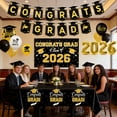 thumbnail image 5 of Decorr 2026 Graduation Party Decorations, 7-Pack Purple & Gold Congrats Grad Set with Banner, Balloons, Tablecloth, Honeycomb Centerpieces & Swirls for Class of 2026 Grad Party Supplies, 5 of 8