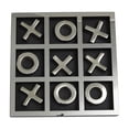 thumbnail image 6 of DecMode 9" x 1" Silver Aluminum Metal Tic Tac Toe Game Set with Black Frame, 1-Piece, 6 of 13