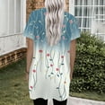 thumbnail image 5 of TQWQT Womens Long Shirts for Legging Plus Size Tunic Tops with Pockets Summer Oversized Ethnic Floral T Shirts V-Neck Short Sleeve Casual Women Clothes, 5 of 5