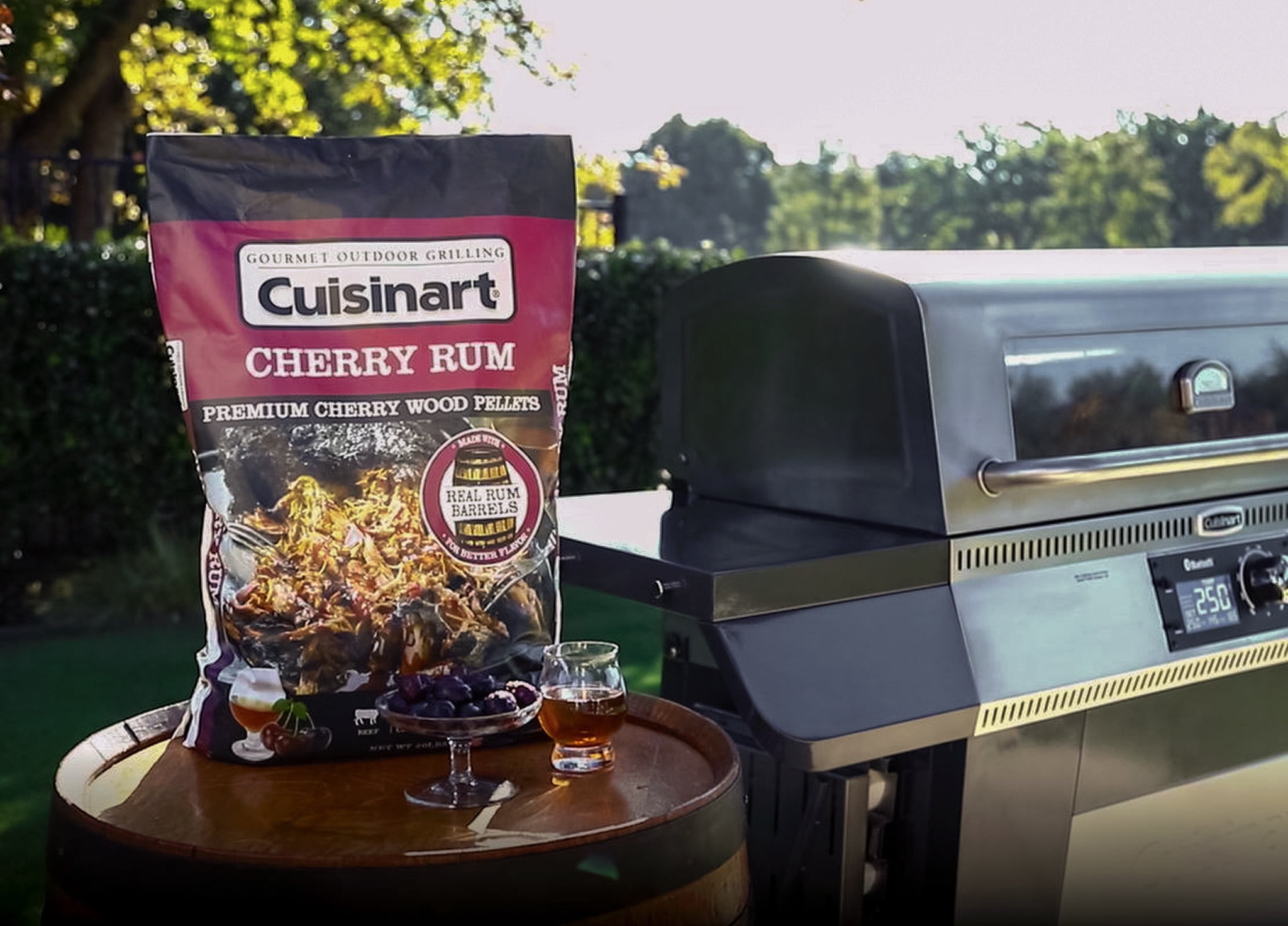 Cuisinart Premium Cherry Rum BBQ Smoking Pellets - 20 lb Bag