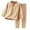 Khaki, variant on xaoyunyn Pants Set for Girls 2 Piece Outfits Casual Comfy Solid Color Long Sleeve Round Neck Homewear 1-11 Years