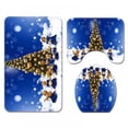 thumbnail image 6 of 4Pcs/set Christmas Shower Curtain Bath Mat Toilet Cover Mat Rug Christmas Home Bathroom Decorations, 6 of 9