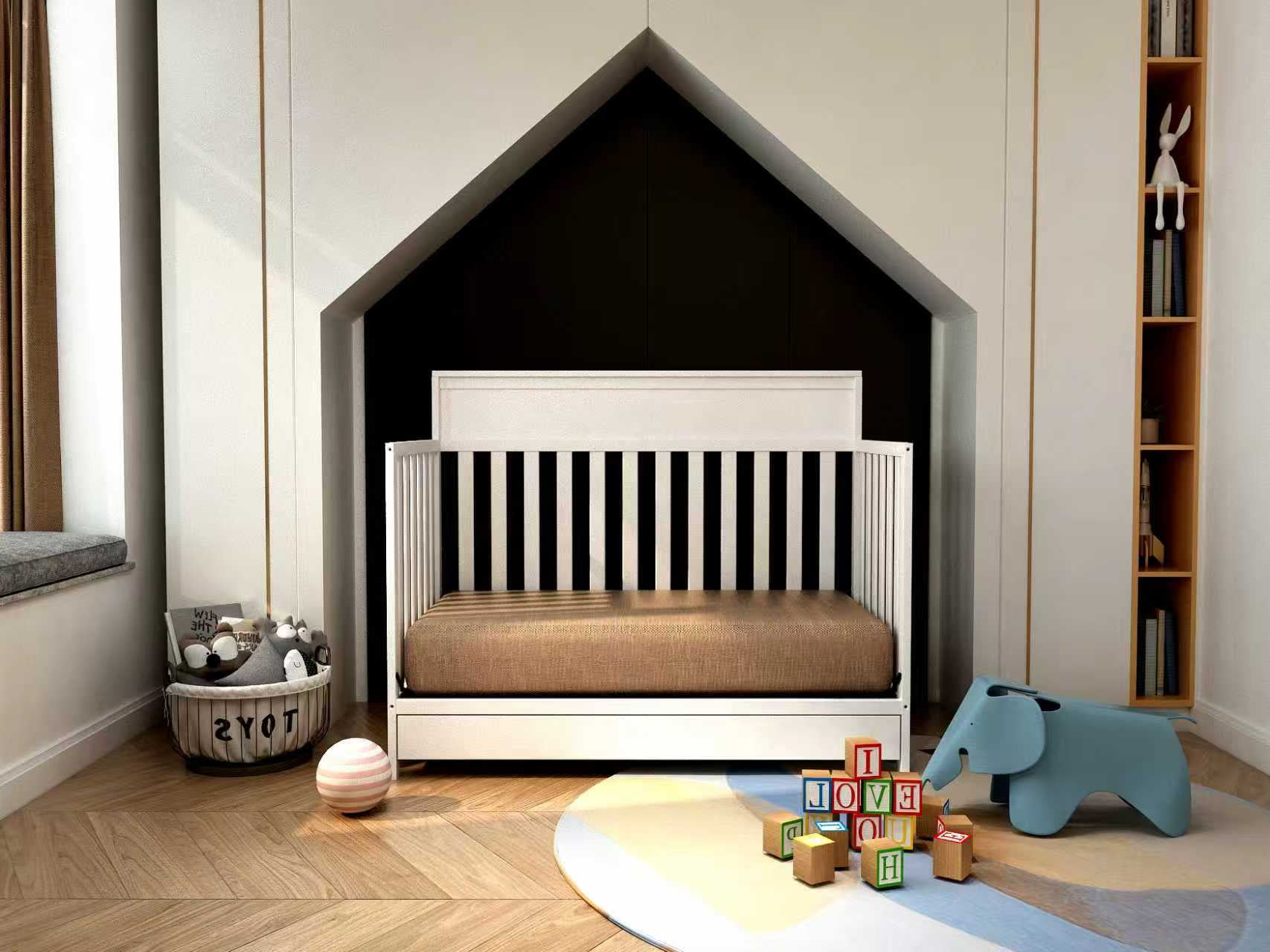Concord Baby Brady 4-in-1 Crib with Drawer – white