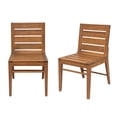 thumbnail image 4 of FFZ Outdoor Acacia Wood Dining Chair (Set Of 2), Teak Finish Patio Chair With Ergonomic Curved Back,Patio, 4 of 5