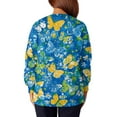 thumbnail image 5 of Dwralegc Long Sleeve Blue Scrubs Sets for Women Cute Cartoon Printed Scrub Top Button up Plus Size Medical Nurses Working Uniform Blue 5XL, 5 of 5