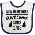 thumbnail image 3 of Inktastic New Hampshire Awesome Since 1788 Boys or Girls Baby Bib, 3 of 4