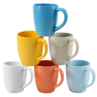 Trendy Polka Dot Printed 6Pcs Ceramic Milk /Coffee Mug/Tea Cup Set (300ML  Each)