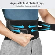 Back Braces Support Belt for Lower Back Pain Relief with 6 Stays, Breathable Back Support Belt for Men/Women for work , Anti-skid lumbar support belt with 16-hole Mesh for sciatica(L)