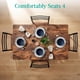 thumbnail image 4 of Songqin 5-Piece Modern Dining Set W/Steel Frame, Space Saving Rectangular Kitchen Table W/ 4 Matching Chairs & Storage Rack for Apartments, Kitchens & Dining Rooms - Medium Brown/Black, 4 of 14