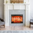 thumbnail image 5 of Jiekair 23" Electric Fireplace Insert, Infrared Fireplace Electric Insert Heater, Red Brick & Adjustable Flame with Remote Control, 5 of 7