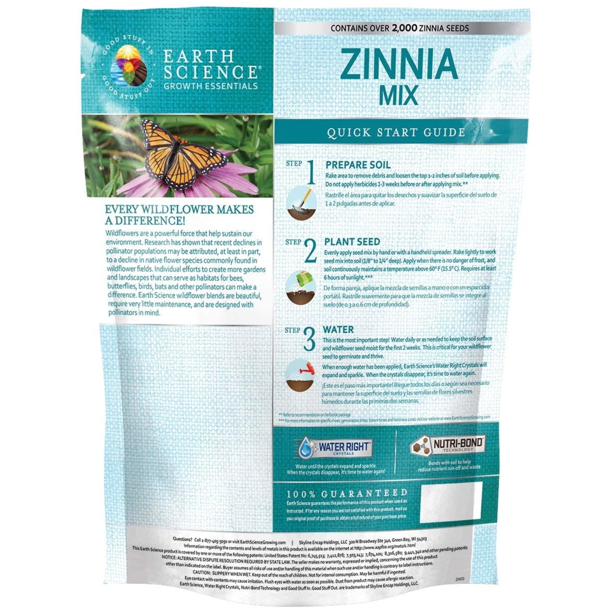 Zinnia Mix Earth Science, 2lb