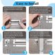 thumbnail image 5 of 2 Pack Door Chain Lock, Premium Chain Door Lock, Thickened Door Lock Chain with 12 Screws, Stainless Steel Chain Locks for Inside Door, 5 of 5
