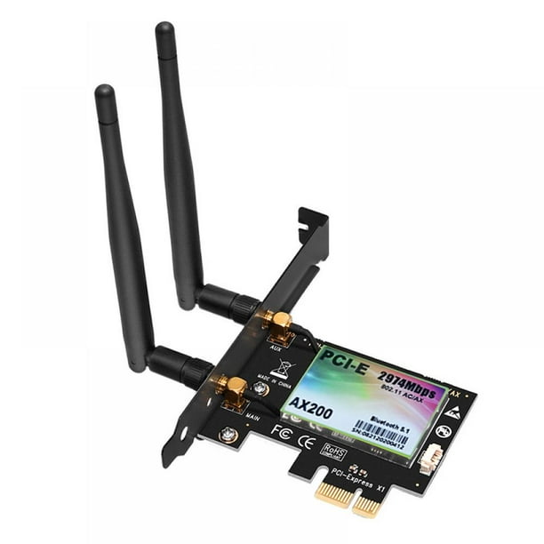 2400Mbps PCIe WiFi Card with Bluetooth5.0 for Desktop PC Intel WiFi 6