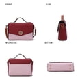 thumbnail image 4 of MKF Collection Zayla Women Shoulder bag Vegan Leather Color Block Handbag Crossbody Bag Purse by Mia K - Charcoal Pink, 4 of 7