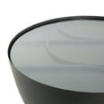 thumbnail image 5 of DecMode 22" x 19" Black Metal Geometric Accent Table with Glass Tabletop and Elevated Base, 1-Piece, 5 of 9