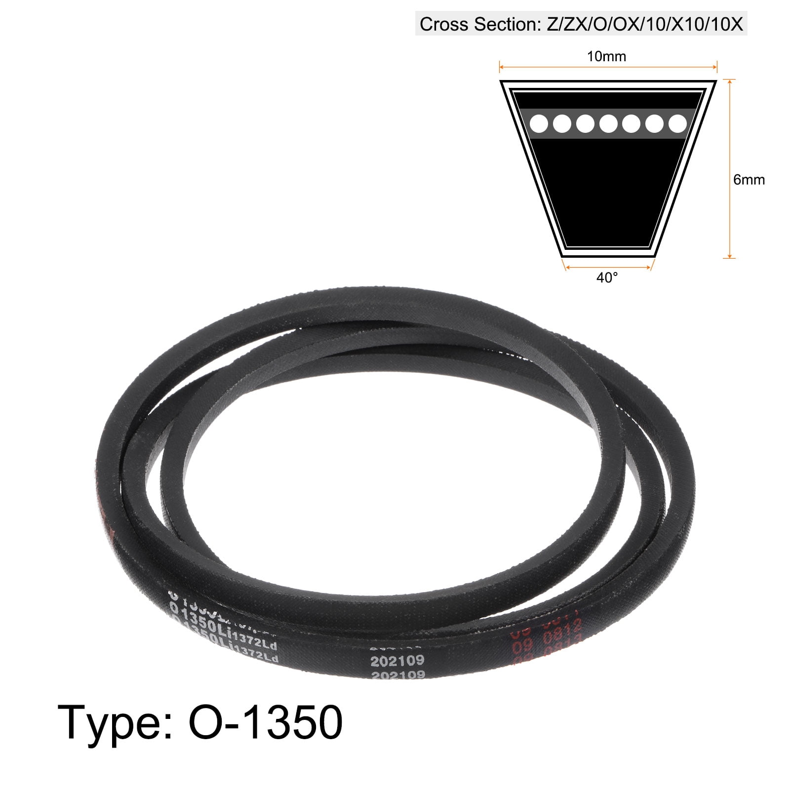 Uxcell O-1092 1092mm Pitch Length V Belts Drive Belt Rubber for