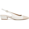 thumbnail image 3 of Naturalizer Women's Banks Slingback Pumps Warm White/Porcelain Toe Cap 9M, 3 of 3