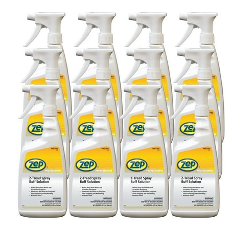 Zep Professional Z-Thread Spray Buff Solution - 32 oz (Case of 12) - 1041424 - Make Deep Heel Marks and Scratches Disappear, Restores Gloss and No Need for Frequent Stripping or Refinishing