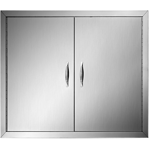 Vevor 26 Wx 24 H Outdoor Kitchen Access, Metal Cabinet Doors For Outdoor Kitchen