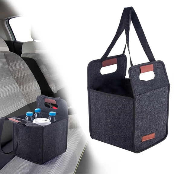 HONGLIN Reusable Drink Carrier with Handle–Leak Compartments Ergonomic Handle Design | Multiple Cup Beverage Organizer Picnic Cooler Alternative Car Travel Outdoor Grocery Takeaway(4 Cup Carrier)