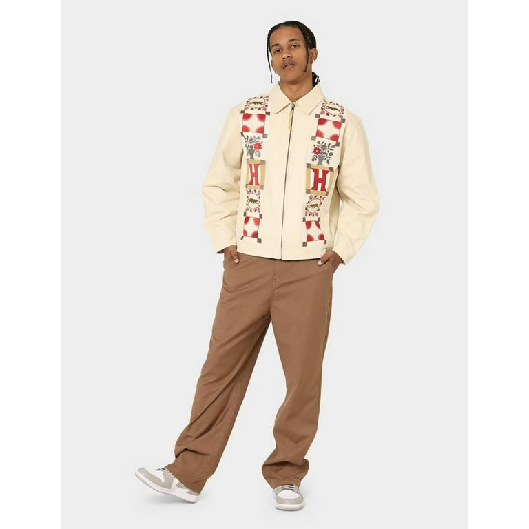 Honor The Gift Men s Hawthorne Patchwork Embroidered Canvas Box Fit Jacket Small Cream