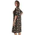 thumbnail image 2 of Just Love Short Sleeve Nightgown Sleep Dress for Women (Black - Coffee Craze, Small), 2 of 3