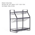 thumbnail image 3 of 3 Tier Spice Rack Organizer Kitchen Countertop Storage Shelf Seasoning Can Jars Bottle Holder Organizer Black, 3 of 7