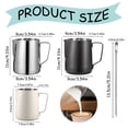 thumbnail image 3 of SeekLGT Milk Frothing Pitcher Stainless Steel with Anti Scald Handle Precision Pour Spout Milk Steaming Pitcher 20 oz with Latte Art Pen 2 Piece Set, 3 of 9