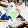 thumbnail image 6 of Scheam Green Clear Ruler Math Set,Plastic Drafting Ruler,Includes Protractor Triangle Rulers 12 Inch 6 Inch Straight Ruler,Geometry Measuring Tool for Classroom Office Home 6 Pcs, 6 of 7