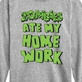 thumbnail image 3 of Instant Message - Zombies Ate My Homework - Toddler & Youth Long Sleeve Graphic T-Shirt, 3 of 6