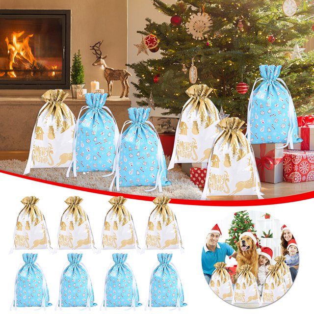 Bolsa de regalo de Navidad Bolsa de regalo con cordón Bolsa de papel de aluminio de Navidad Bolsa de regalo de Navidad Wmkox8yii HFSH2842