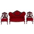 thumbnail image 1 of figatia Canapé Rouge Rétro Canapé Chaise pour 1/12 Poupées Maison Accessoires de Salon, 1 of 8