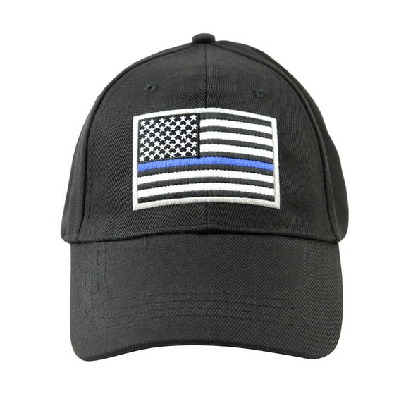 Embroidered Thin Blue Line Hat Police Officer Lives Matter US American Flag Baseball Cap