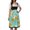 Mint Green, variant on Women's Summer Skirts Ladies Half Apron Skirt Print Bavarian Carnival Dress Casual German Outfit Pink M