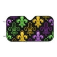 thumbnail image 7 of Haiem Mardi Gras1 Car Windshield Sun Shade - Blocks UV Rays Sun Visor Protector, Sunshade to Keep Your Vehicle Cool, Universal Fit SUV Van Sedan-Medium, 7 of 7