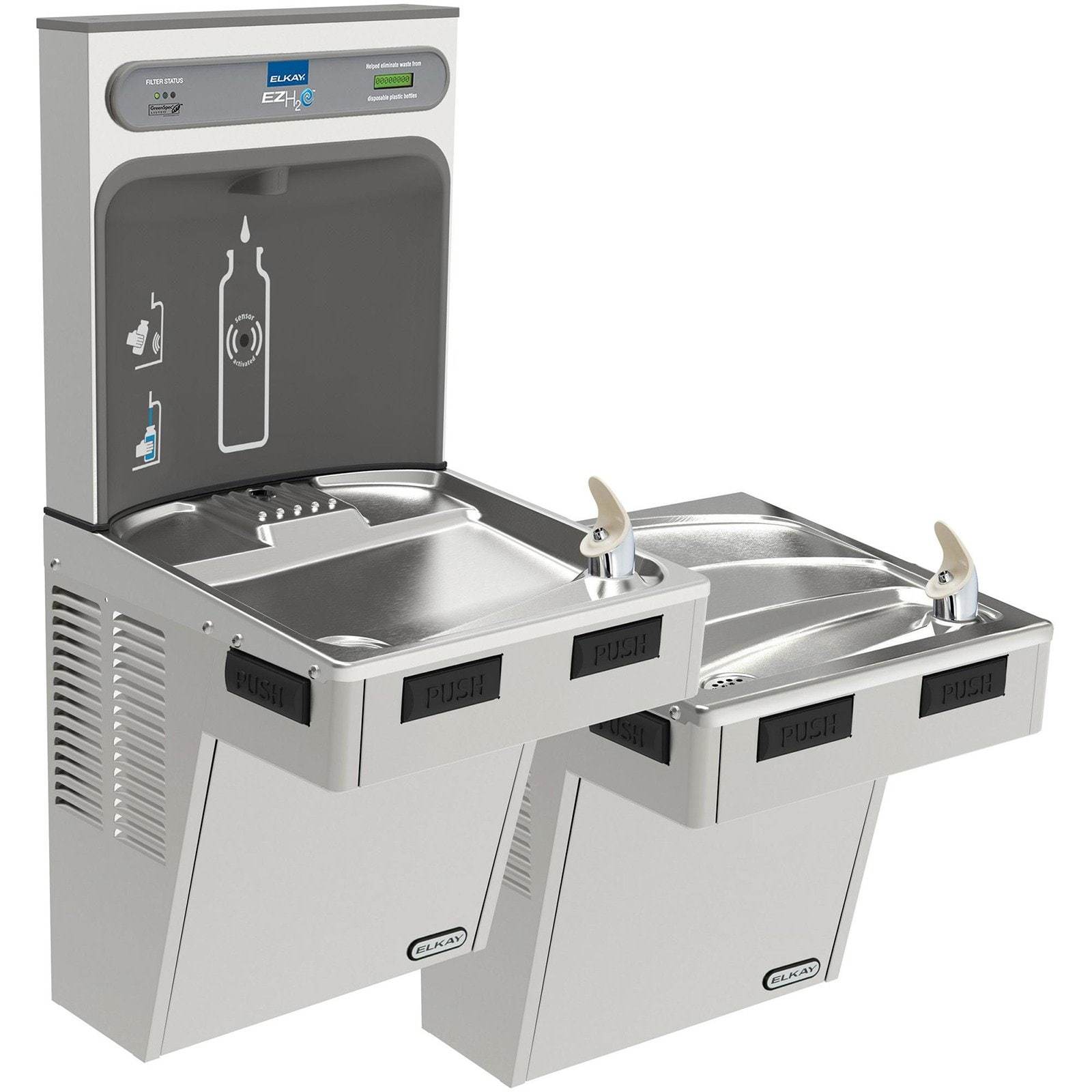 Elkay LMABFTL8WSSK Filtered EZH2O Bottle Filling Station with Bi-Level