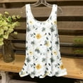 thumbnail image 2 of GERsome Womens Tank Tops Crewneck Loose Fit Floral T Shirts Casual Flowy Sleeveless Tunic Shirts S-2XL, 2 of 4