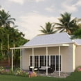 thumbnail image 2 of Four Seasons OLS TWV Series 36 ft wide x 10 ft deep Aluminum Patio Cover with 10lb Snowload & 5 Posts in Ivory, 2 of 5
