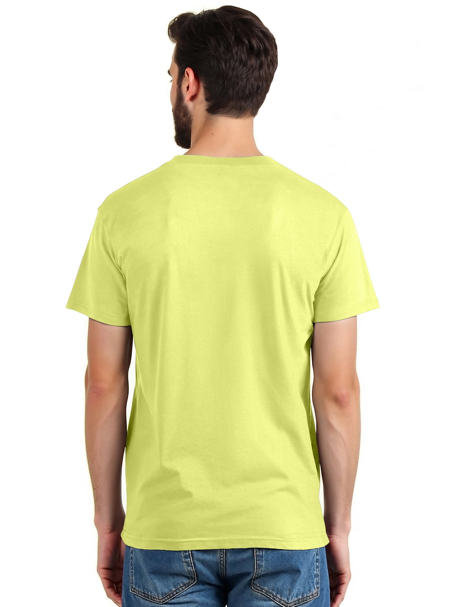 Brahma Men's Pocket T-Shirts Moisture-Wicking Short Sleeve Work Shirt, Yellow/Yellow, 2-Pack