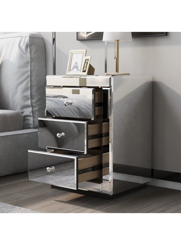 Silver Nightstands in Nightstands