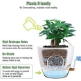 thumbnail image 3 of 12 inch Large Self Watering Pots, Plastic Planters with 60oZ Removable Deep Reservoir and Multi Mesh Drainage Holes for Indoor Outdoor Garden Plants and Flowers, White with Brown, 3 of 6