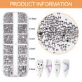thumbnail image 3 of Nail Art Rhinestone，Nail Gems Round Shaped Flatback Gems，for Nail Design Craft Art Shoes, 3 of 5