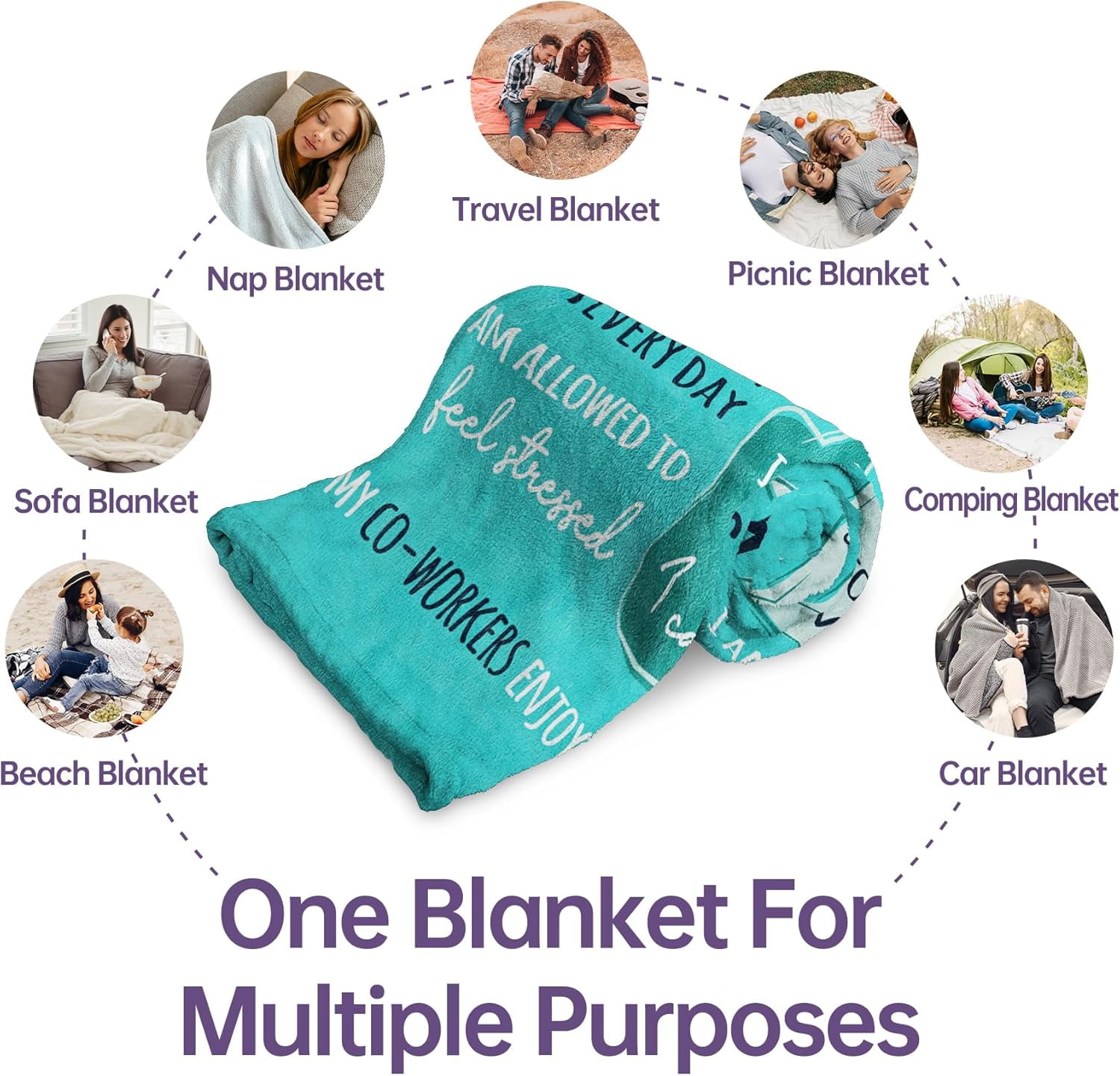 Nurse Gifts for Women Men, Nurses Week/Day/Appreciation Gifts- Soft Nurse Blanket with Daily Affirmations- LPN RN Gifts for Nurses, Nursing School Graduate Birthday Gifts