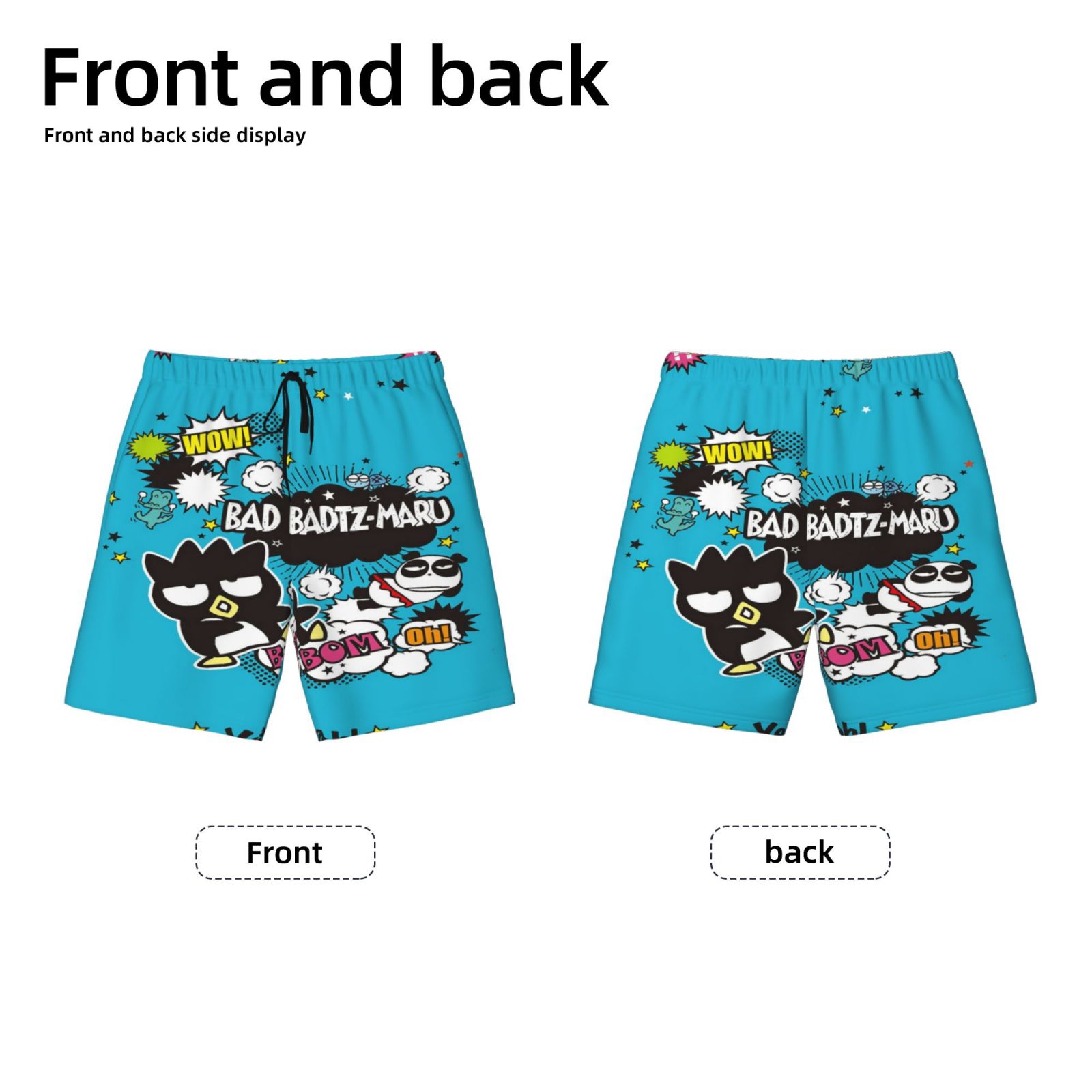 Teens Boys Badtz-Maru Swim Trunks Compression Liner Swimming Shorts ...