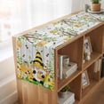 thumbnail image 6 of Table Runners 72 Inches Long Dress Scarves, Yellow Daisy Gnomes Farmhouse Kitchen Table Runner, Coffee Tablerunners, Pastoral Bees Floral Botanical Wood 14x72 Inch, 6 of 9